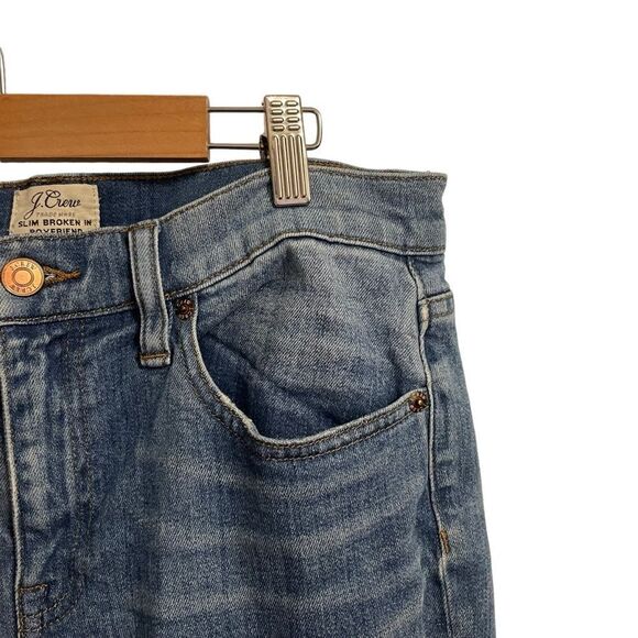 J. Crew Slim Broken in Boyfriend Mid Rise Jeans Size 27P - Picture 2 of 7